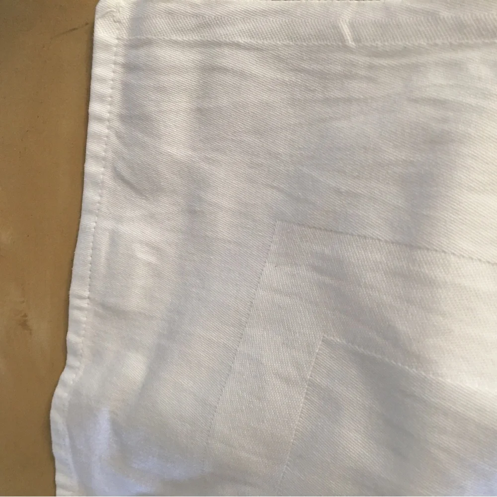Frette square cotton napkins white set of six